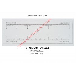 SCALE 6" INCH/DECI GLASS