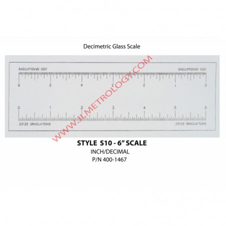 SCALE 6" INCH/DECI GLASS