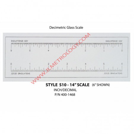SCALE 14" INCH/DECI GLASS