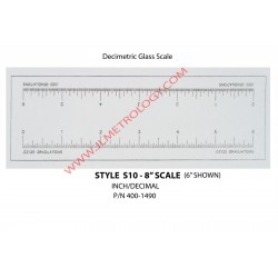 SCALE 8" INCH/DECI GLASS