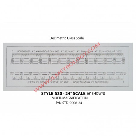 24" MULTI-MAG GLASS SCALE