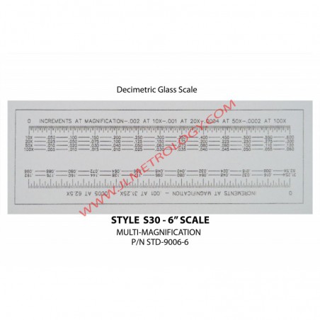 6" MULTI-MAG GLASS SCALE
